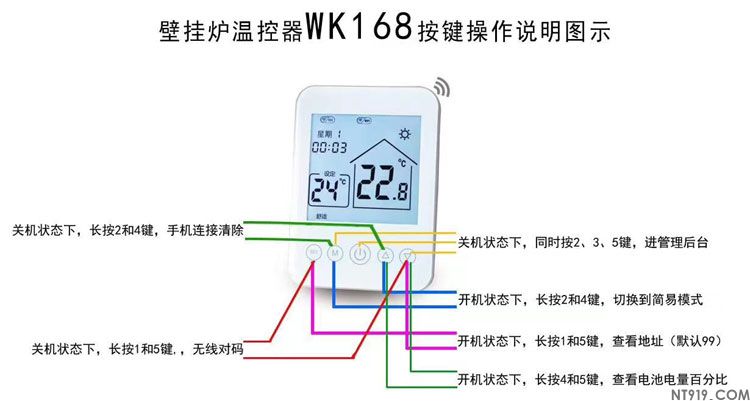 SUITTC鑫源无线壁挂炉温控器 WIFI版 支持小度和天猫精灵(图3) WK168-4.jpg